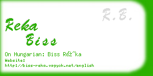 reka biss business card